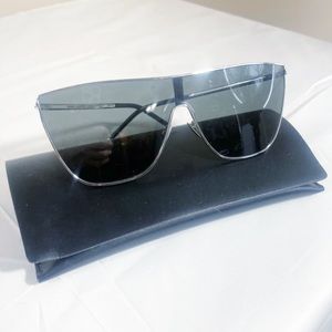Yves Saint Laurent YSL sunglasses with case Gray silver